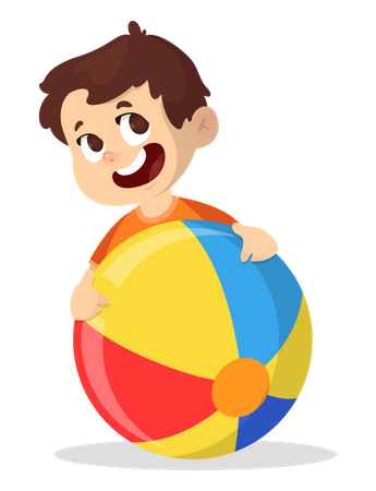 Kid and ball  Illustration