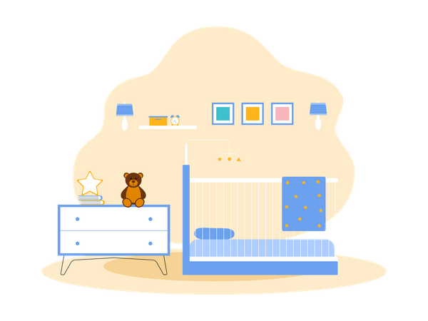 Kid bedroom  Illustration