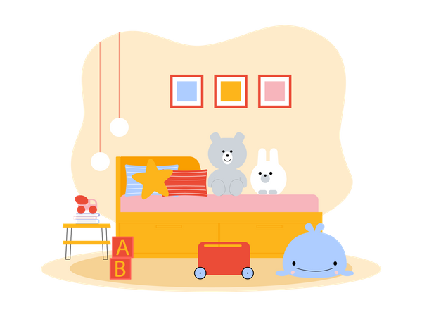 Kid bedroom  Illustration