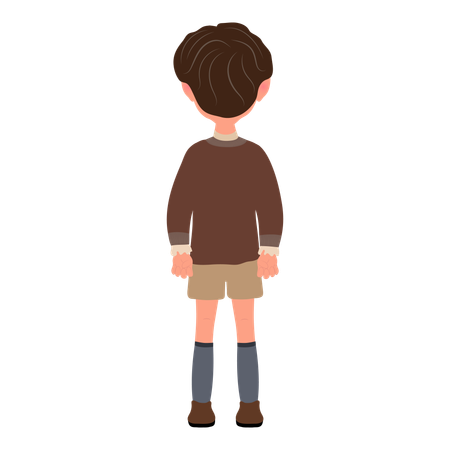 Kid Boy Wearing Sweater  Illustration