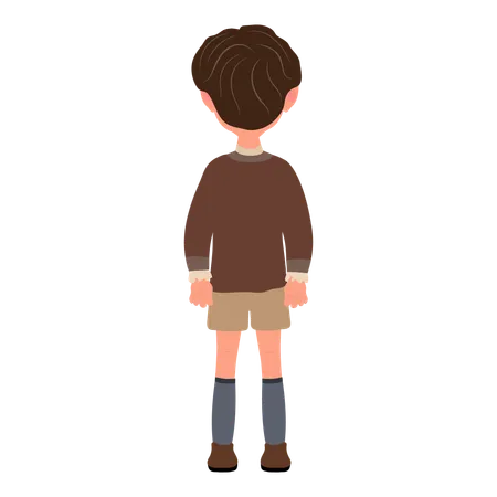 Kid Boy Wearing Sweater  Illustration