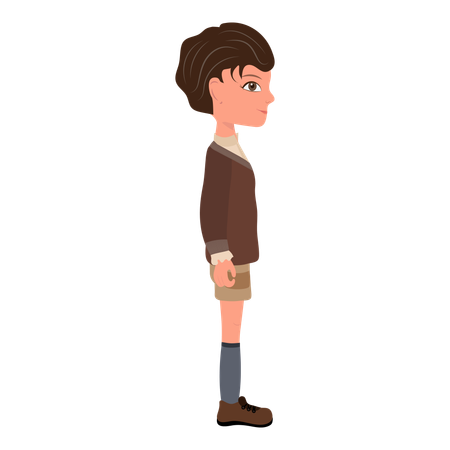 Kid Boy Wearing Sweater  Illustration