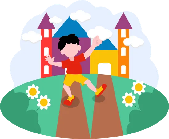 Kid celebrate Children's Day  Illustration