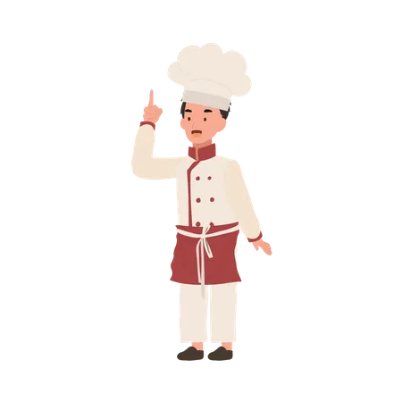 Young Culinary Mentor In Chef Hat Illustration