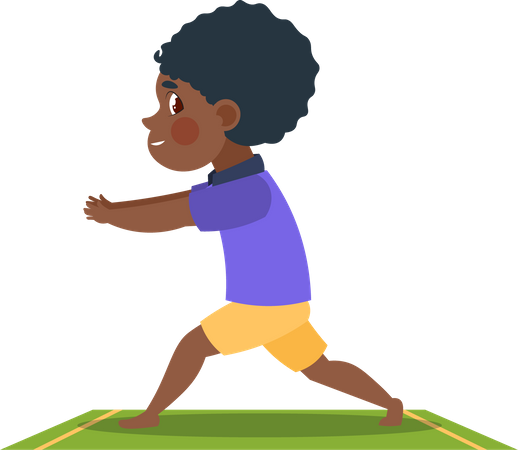 Kid doing yoga poses  Illustration