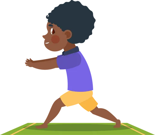 Kid doing yoga poses  Illustration