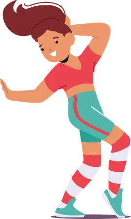 Lively Scene Unfolds As A Kid Grooves To The Beat Of Retro Disco Girl Character Channeling The Vibrant Spirit Of The 70 S Or 80 S With Funky Moves And Infectious Joy Cartoon People Vector Illustration Illustration