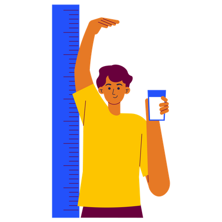 Kid measure height  Illustration