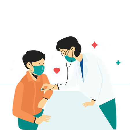 Kid Medical Check Up  Illustration