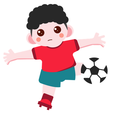 축구하는 아이  일러스트레이션
