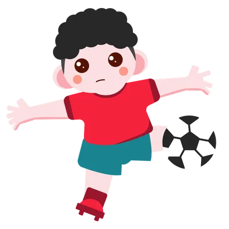 축구하는 아이  일러스트레이션