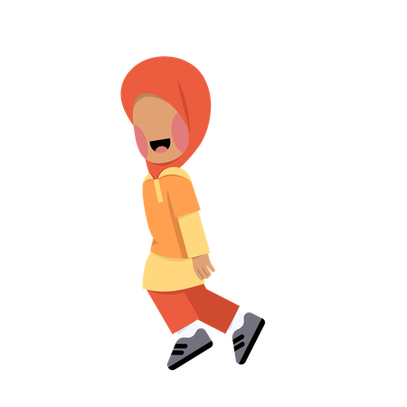 Kid running  Illustration