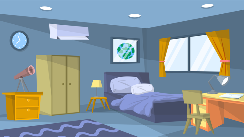 Kid Sleeping Room  Illustration