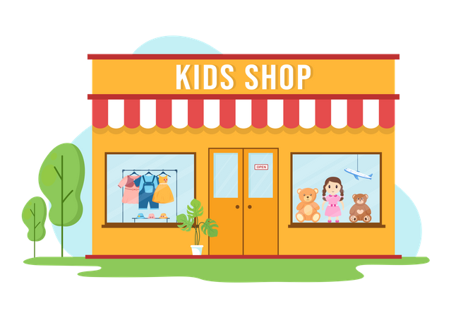 Kid Toy Shop  Illustration