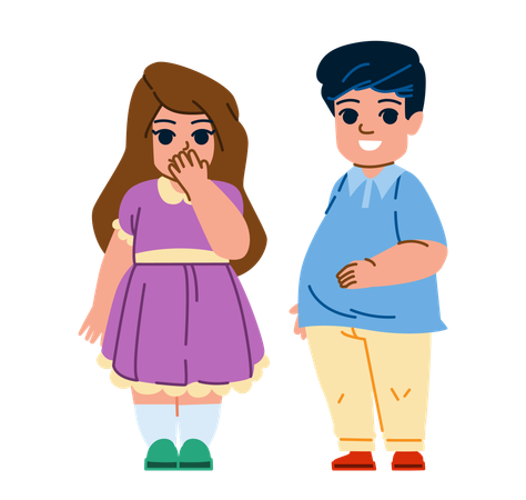 Kids are overweight  Illustration