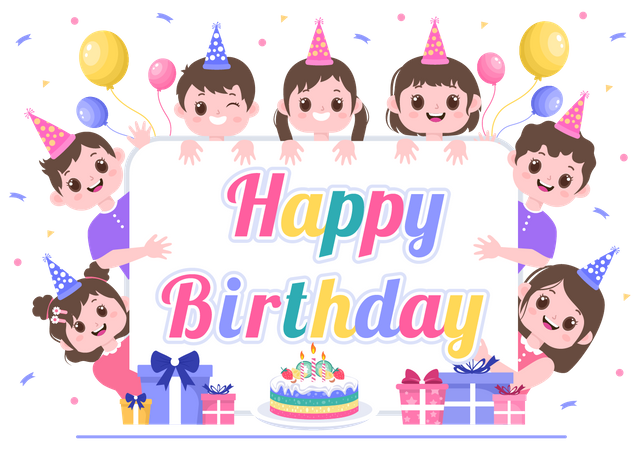 261 Kid Birthday Illustrations - Free in SVG, PNG, EPS - IconScout
