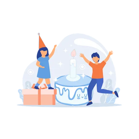Kids birthday party  Illustration