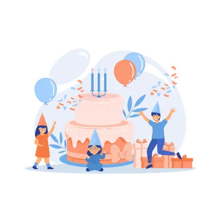 Kids birthday party  Illustration
