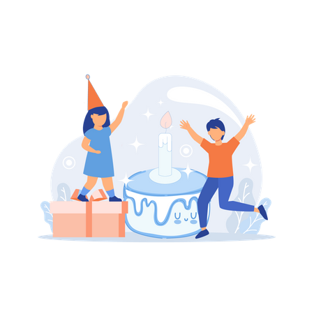 Kids birthday party  Illustration