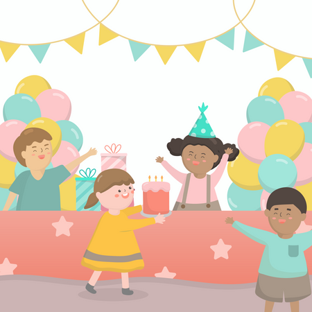 Kids birthday party  Illustration