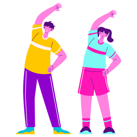 Kids exercise  Illustration