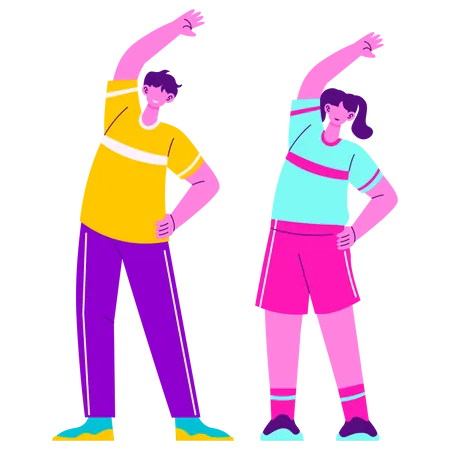 Kids exercise  Illustration