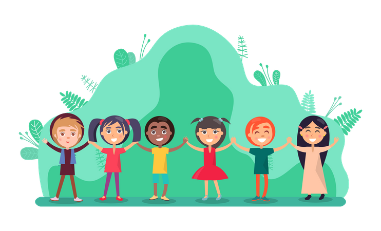 Kids in park  Illustration