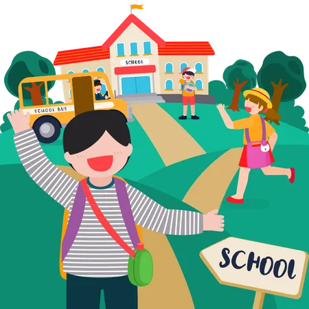 Kids in school  Illustration