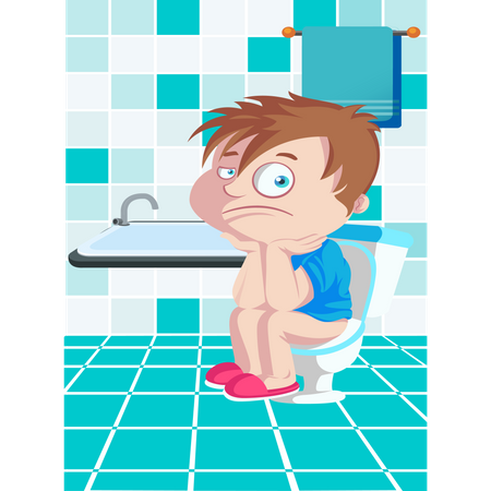 Kids in washroom  Illustration