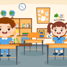 learning in class illustration free download