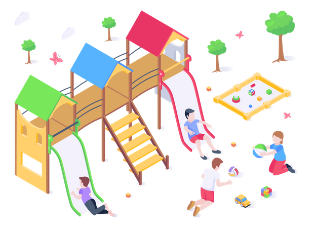 Kids Playground  Illustration