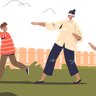 free play blindfold game illustrations