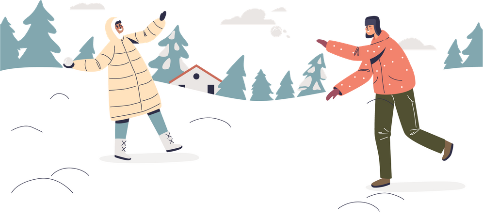 12 Kids Playing With Snowballs Illustrations - Free in SVG, PNG, EPS ...