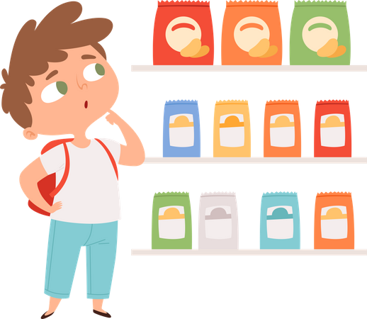 Kids purchase product  Illustration