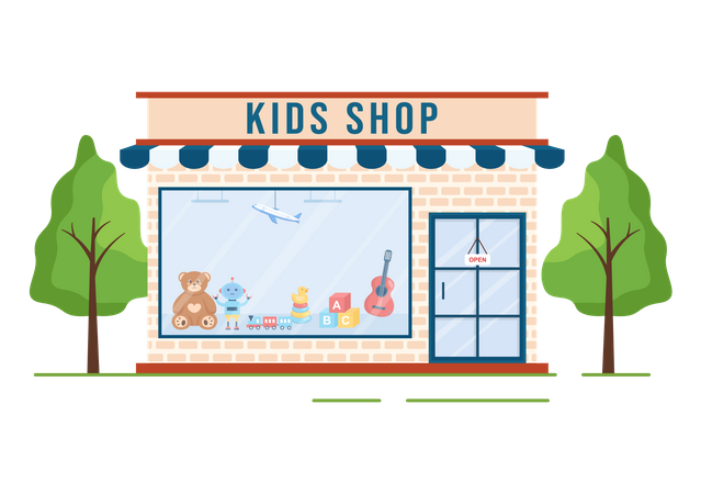Kids Shop  Illustration