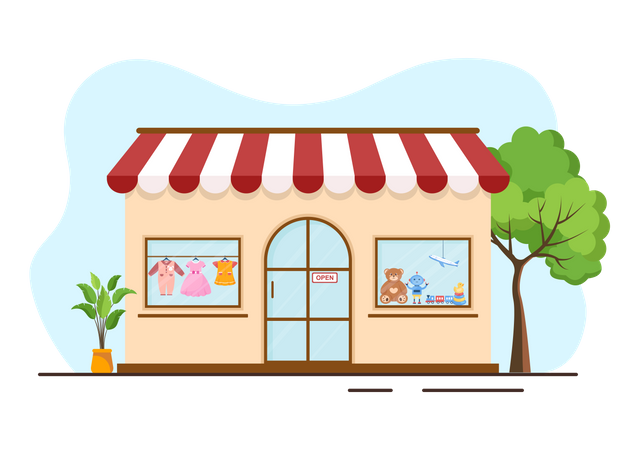 Kids Shop  Illustration