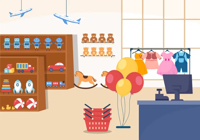 Kids Shop  Illustration