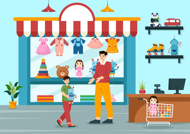 Kids Shop  Illustration