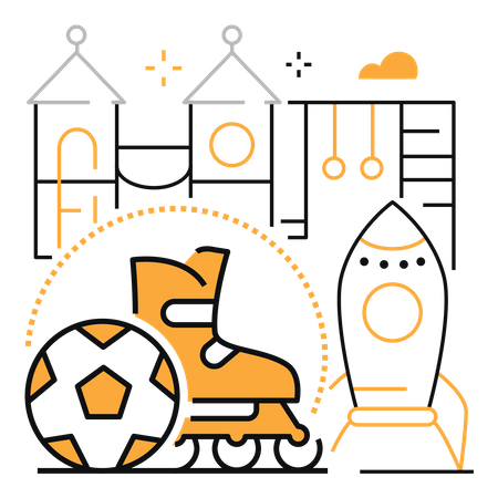 Kids Sports Activity  Illustration
