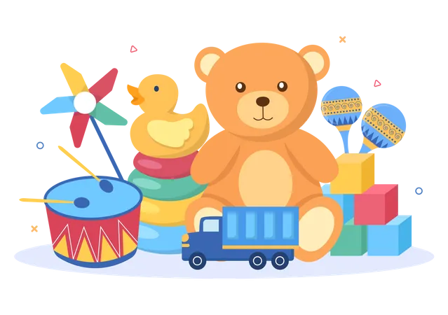 Kids Toy Box  Illustration