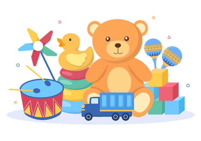 Kids Toy Box  Illustration