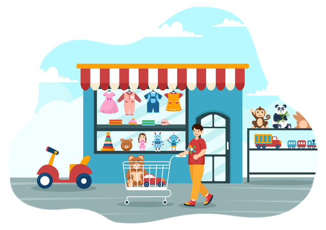 Kids Toy Shop  Illustration