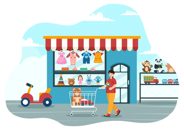 Kids Toy Shop  Illustration