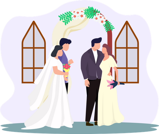 Kind of Wedding Event  Illustration