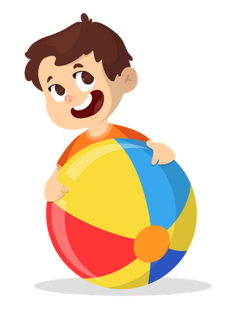 Kind und Ball  Illustration