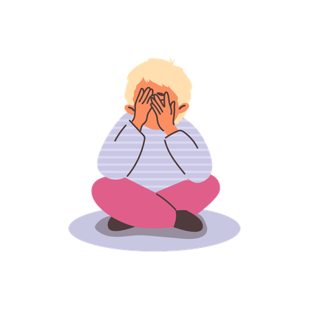 Kind zählt beim Versteckspiel  Illustration