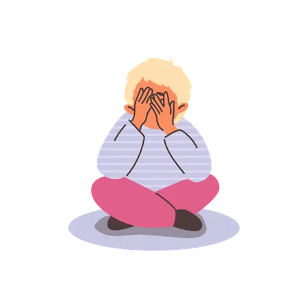 Kind zählt beim Versteckspiel  Illustration