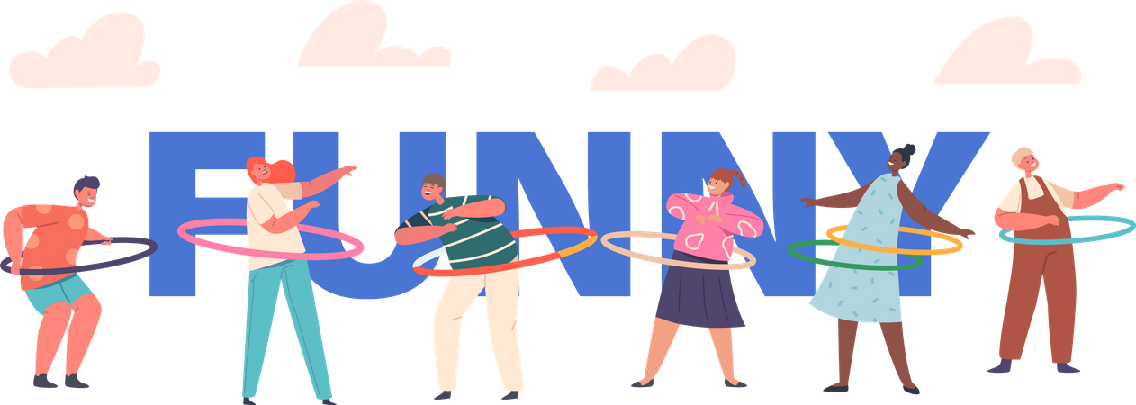Kinder machen lustige Aktivitäten  Illustration