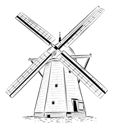 Moulins à vent de Kinderdijk  Illustration