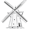 illustrations of dutch windmill